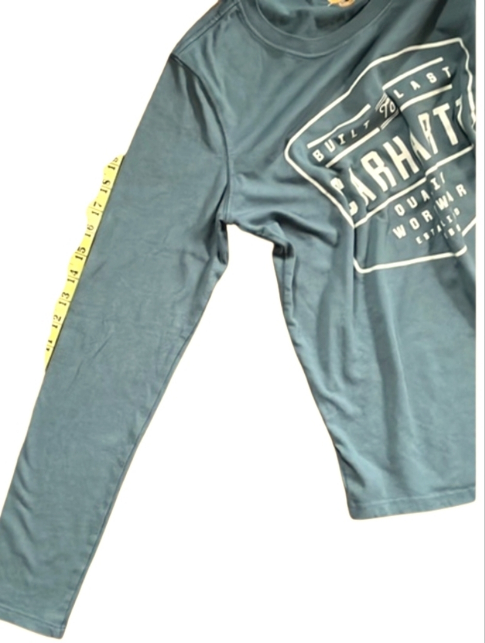 Carhartt Lockhart Long Sleeve Slate Blue Tee Size Medium - Picture 2 of 10
